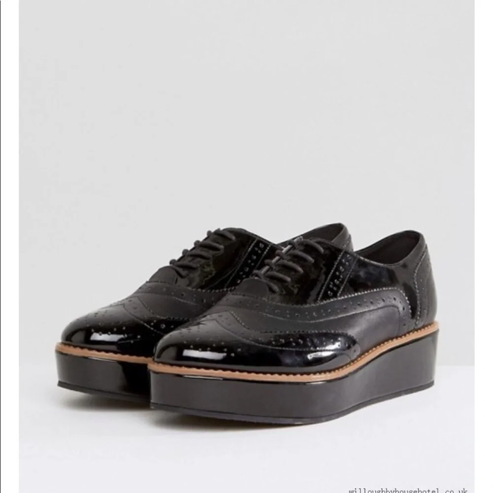 ASOS Macaroon patent leather flatforms